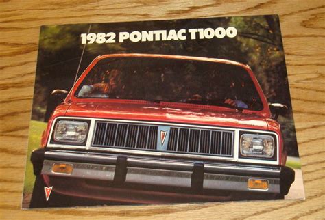 Original 1982 Pontiac T1000 Foldout Sales Brochure 82 | eBay