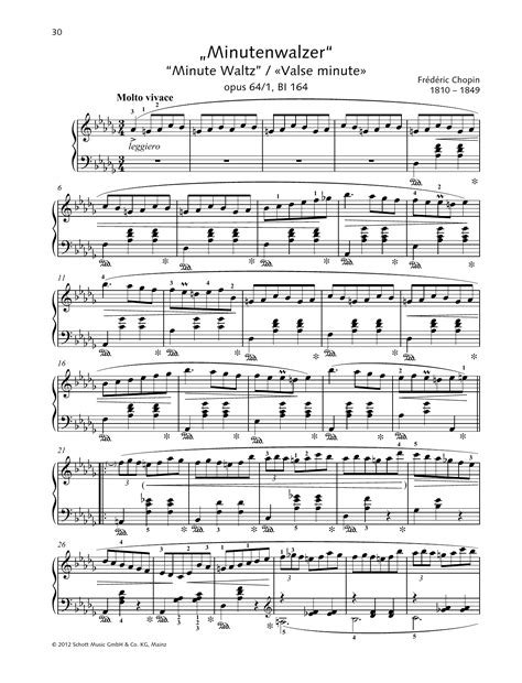 Minute Waltz Sheet Music | Frédéric Chopin | Piano Solo