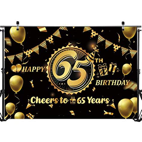 Buy Happy 65th Birthday Backdrop for Men Women | 65 Birthday Backdrop ...