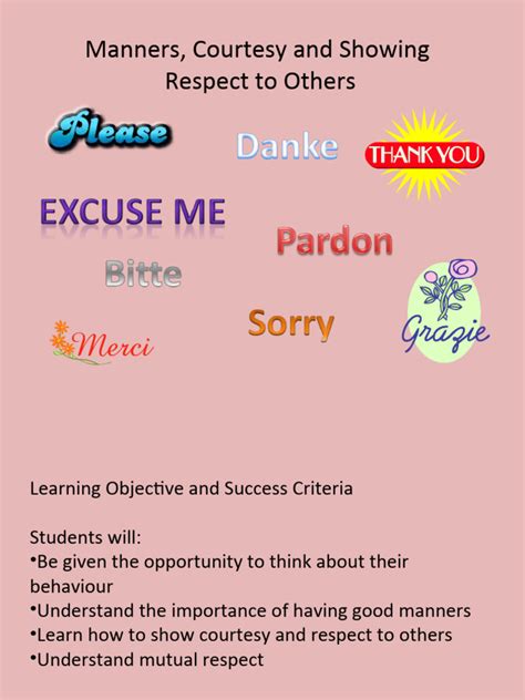 Image result for Lesson 1 Courtesy