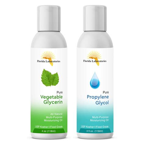 Buy 2-4oz Vegetable Glycerine & Propylene Glycol USP Kosher VG PG 99.9% ...