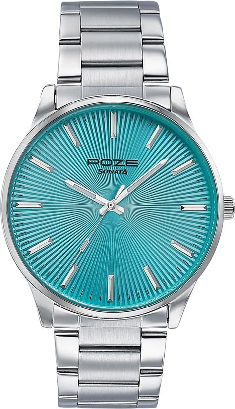 Sonata Poze Analog Quartz Blue Dial Watch for Men : Amazon.in: Fashion