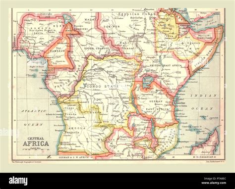 Map of Central Africa, 1902. Creator: Unknown Stock Photo - Alamy