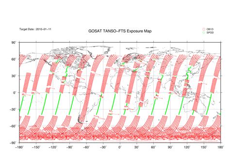 TANSO-FTS エクスポージャマップ - GOSAT - JAXA