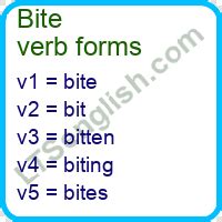 Bite verb forms - Learn English Free Online | LTSenglish.com
