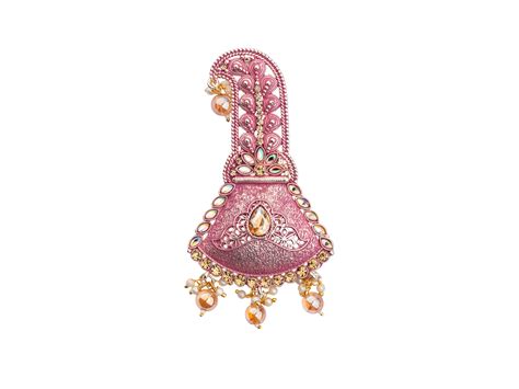 Royal Groom kalgi with Stone Embellishments & Pearl Danglers - Peach ...