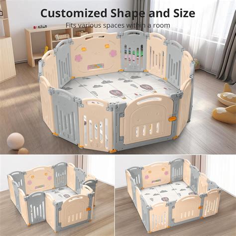 UANLAUO 14 Panel Baby Playpen, Foldable Playpen for India | Ubuy