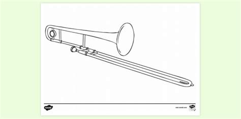Trombone Music Instrument Colouring Sheet | Colouring Sheets