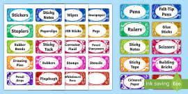 Classroom Drawer Labels FREE - Personalised Name Labels UK