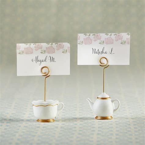 Kate Aspen Tea Time Whimsy Teapot and Teacup Place Card Holders, (6 Set ...