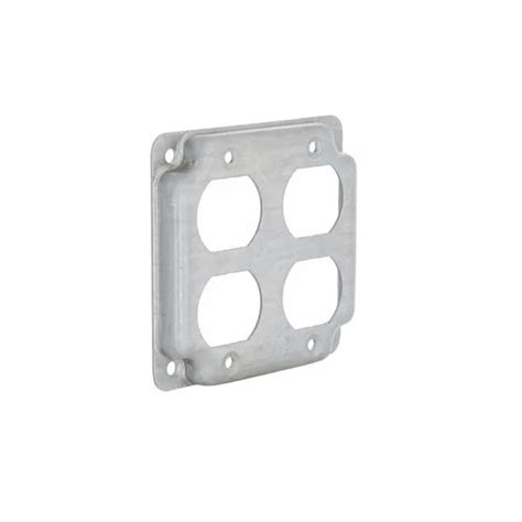 Raco Box Cover, Square Box Type, 4 Gang, Galvanized Zinc, 2 Duplex ...