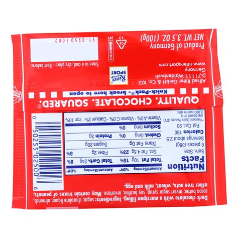 Buy Ritter Sport Dark Chocolate with Marzipan 3.5 oz Pack of 3 Online ...