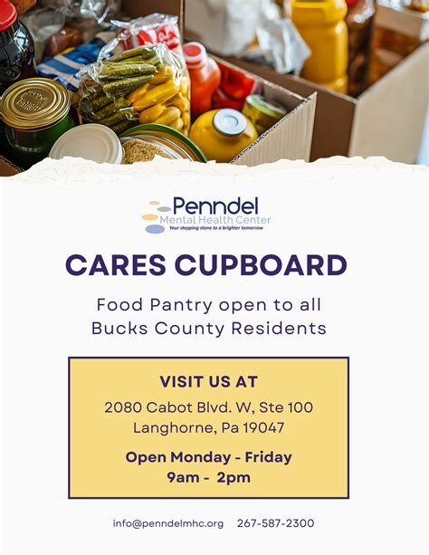 Cares Cupboard Flyer | Penndel Mental Health Center