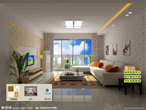 简约美式风格三居室客厅装修效果图_太平洋家居网图库
