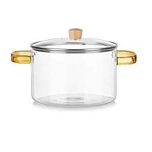 Buy Incrizma Glass Saucepan with Cover, 1.6L Heat-Resistant Glass ...