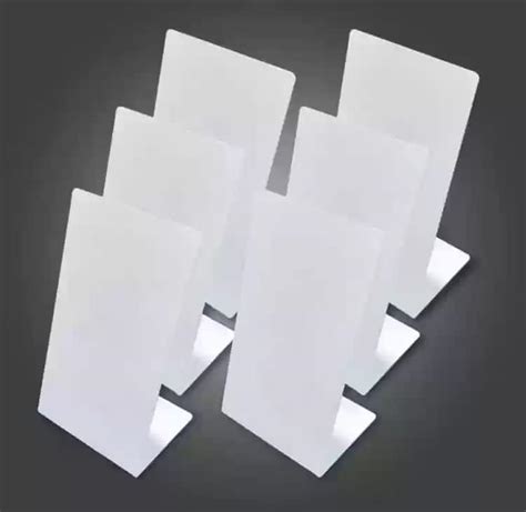 DESK DOCK 4 X 6 Inch (A6) x 6PCS White Acrylic QR Code Display Stand ...