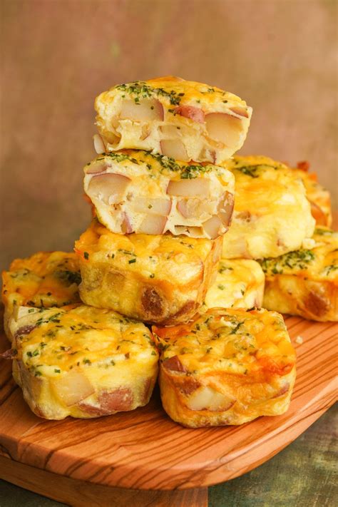 Potato Cheddar Chive Bakes Recipe - Starbucks Copycat | Recipe in 2024 | Breakfast bites, Egg ...