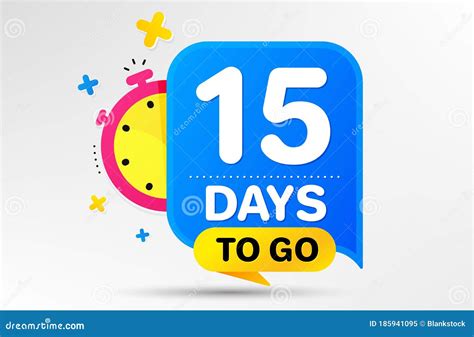 Fifteen Days Left Icon. 15 Days To Go. Vector Stock Vector - Illustration of left, limited ...