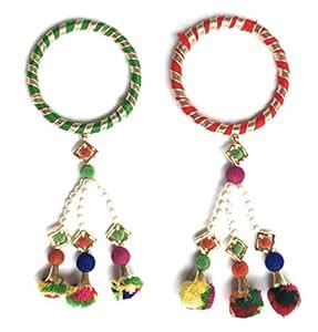 Buy RichyRich Bangles Lumba Rakhi for Bhabhi with Card 2 Rakhi with ...