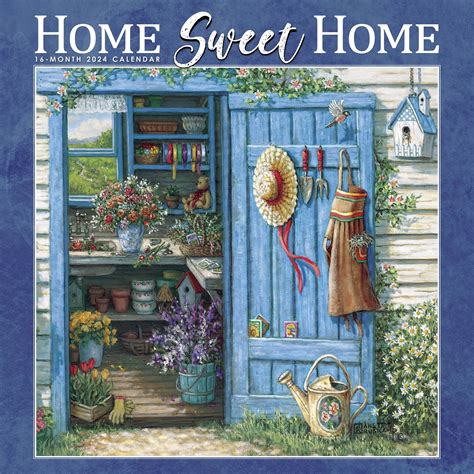 Hopper Studios Home Sweet Home 2024 Large 12x24" Wall Calendar with ...