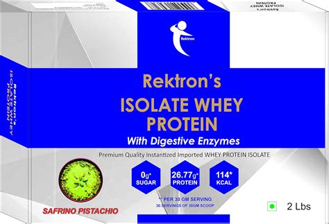 Rektron 100% Pure Isolate Whey Protein Powder With Digestive Enzymes ...