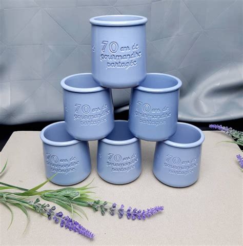 SET OF 6 - French La Fermiere Yogurt Pot Containers - Limited Edition ...