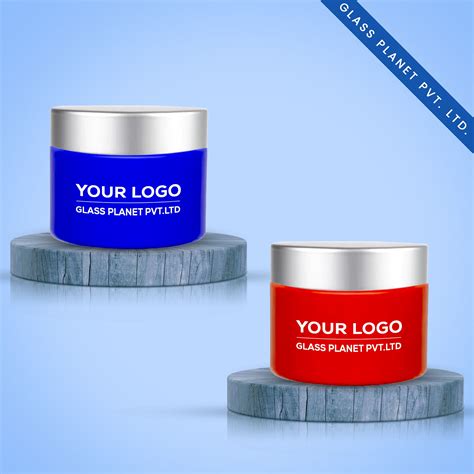 50g Custom Coated Glass Jars with Lids Silver Matt Cap – Glass Planet ...