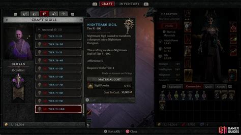 How to Craft Nightmare Sigils in Diablo 4 - Nightmare Difficulty - World Tiers | Diablo IV ... - what increases nightmares