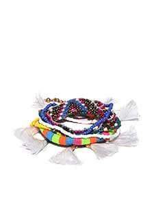 Buy MITY MATY Fabric Gold Plated Beaded Bracelet for Women & Girls ...