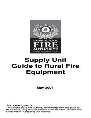 Fillable Online nrfa org Supply Unit Guide to Rural Fire Equipment ...