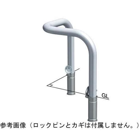 サンポール ステンレス コーナーアーチ 車止め 差込式カギ付 交換用本体 φ76．3（t3．0）×W700×W700×H650mm AA ...