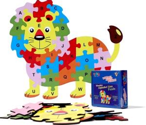 Toys universe Lion Wooden Alphabet Puzzle for Kids, A to Z Jigsaw ...