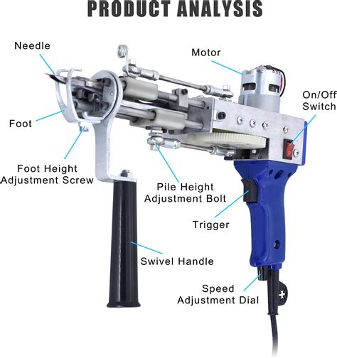 Buy KCRET Electric Carpet Tufting Gun Carpet Weaving Machine Cut Pile ...