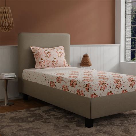 Buy BICHAUNA Amelia 120TC Floral Printed 2Pcs Single Bedsheet from ...