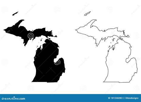 Printable Map Of MI, Simple | Map Outline, Printable Maps, Map