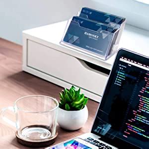 Dahsha Premium Business Card Holder 2 Tiers Acrylic Visiting Card ...