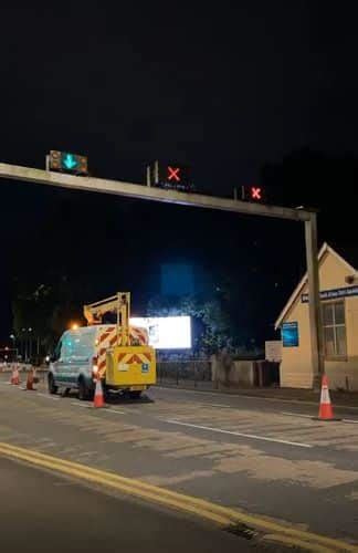 Image result for Lane Use Control Signs