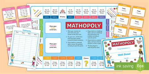 Change from 50p Mathopoly Board Game - KS1 (teacher made)