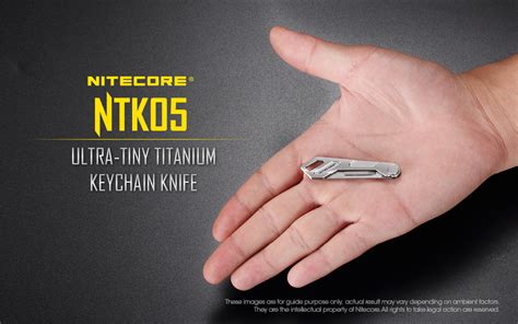 Nitecore NTK05 Feather Weight Titanium Keychain Knife - Titanium Knives ...