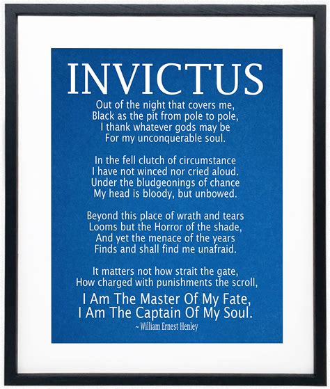 Invictus Poem By William Ernest Henley