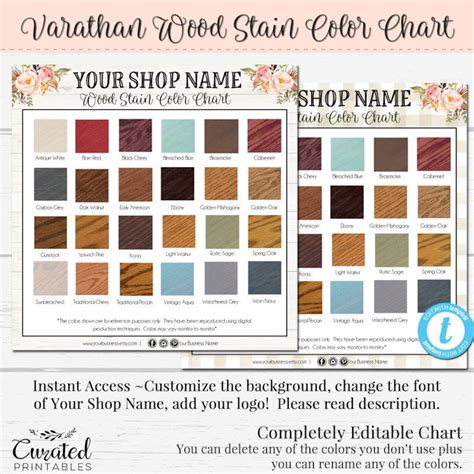 Wood Stain Color Chart Varathane at Hugo Jenyns blog