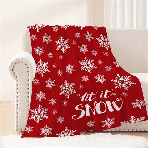 Amazon.com: Neatee Living Christmas Decorative Throw Blanket Red ...