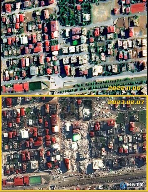 土耳其地震有多恐怖?地震前后影像对比令人心痛 大片住宅和商业建筑被夷为平地|土耳其|地震-社会资讯-川北在线