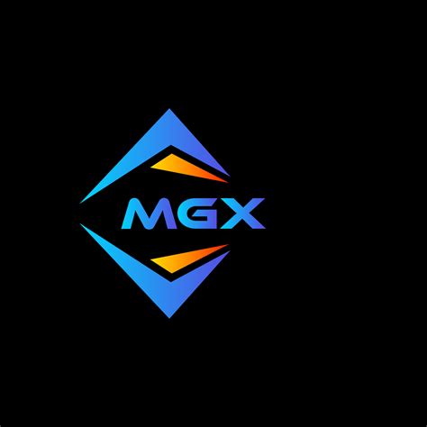 diseño de logotipo de tecnología abstracta mgx sobre fondo negro ...