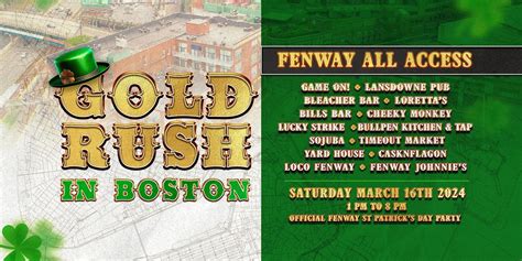 ST PATRICKS DAY 2024 FENWAY ALL ACCESS: Gold Rush in Boston, Game On ...