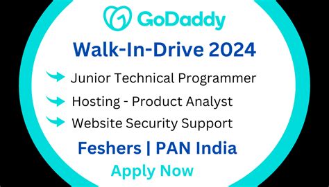 NEW JOBS UPDATES: GoDaddy Walk-In-Drive 2024 | Analyst - Website ...