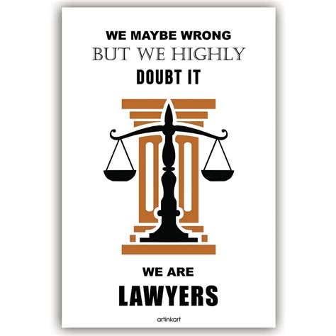 ArtinKart Poster-Law Lawyers Firm Motivational Quote Digital Art Print ...