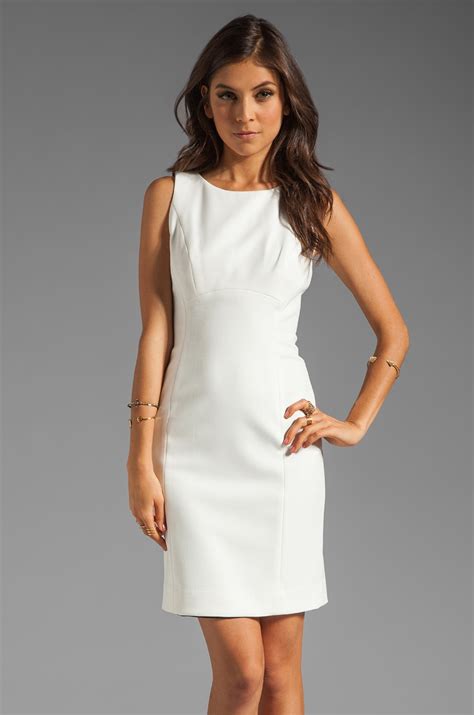 Shoshanna Double Crepe 2 Diana Dress in Winter White | REVOLVE