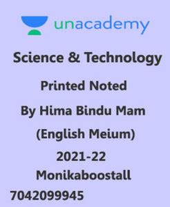 Unacademy-Science & Technology Printed Notes By Hima Bindu Mam 2021-22 ...