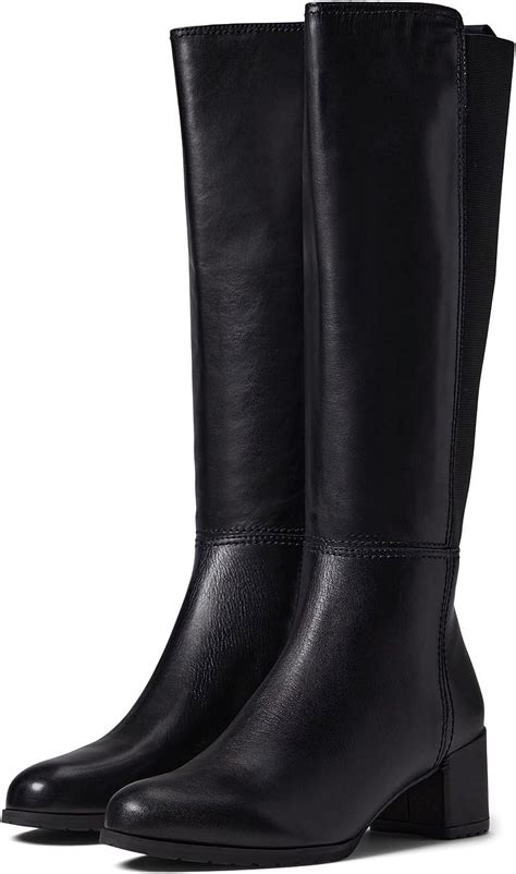 Naturalizer Women's Brent Knee High Boots Black Leather Wide Calf 6.5M ...